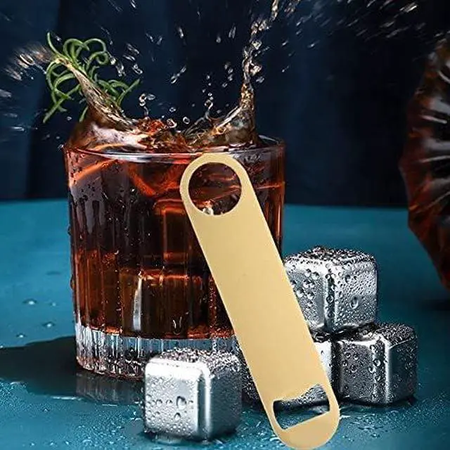 Alt view image 5 of 7 - 2PCS Heavy Duty Stainless Steel Flat Bottle Opener Beer Bottle Opener 7" Speed Openers for Kitchen,Bar or Restaurant Birthday Wedding Bridal Shower Gifts (Gold,2)
