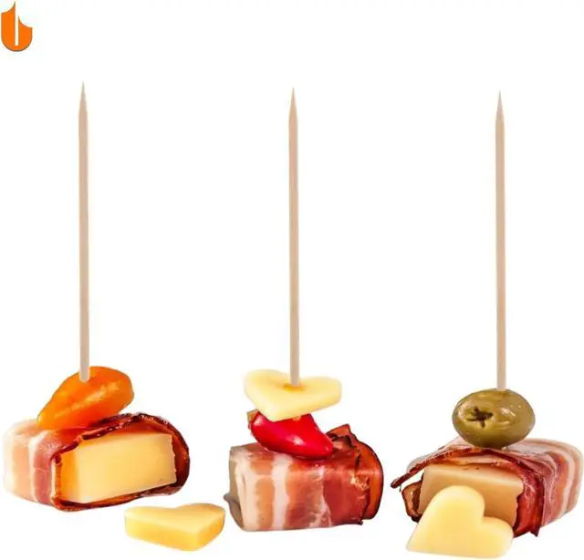 Alt view image 4 of 7 - Sturdy Toothpick Holder with 800 Natural Toothpicks Wooden 2Pack Black | Upgraded Resistant Bend & Break Durable Tooth Picks for Teeth Cleaning DIY Crafts Appetizer Olive Barbecue Fruit Food