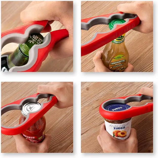 Alt view image 4 of 7 - Astofli 5 Pack Jar Opener For Seniors With Arthritis, Easy Twist Lid Opener Jar Opener For Opening Jars With 2 PCS Rubber Jar Gripper, Multi Can Openers Prime For Seniors With Arthritis