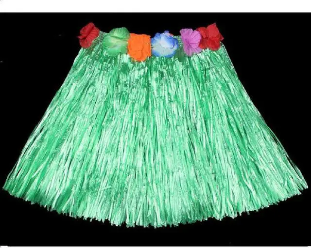 Alt view image 3 of 5 - Grass Skirt Hawaiian Luau Hula Skirts Party Decorations Favors Supplies Grass Skirts for Kids Elastic Skirt