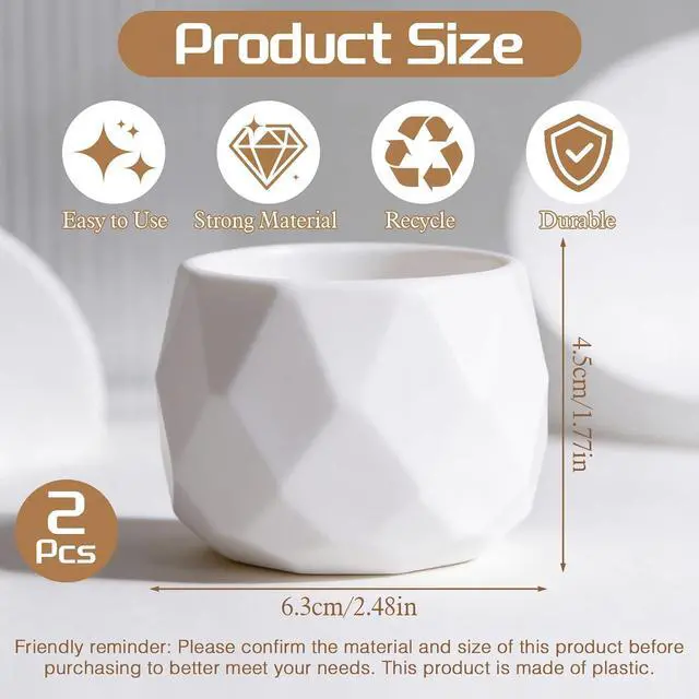 Alt view image 2 of 7 - Toothpick Holder Dispenser, 2 Pcs Simple Plastic Cocktail Pick Holder Cute Toothpick Holders Decorative for Table Home Kitchen Restaurant Parties Elegant Home Decor, White (Toothpicks Not Included)