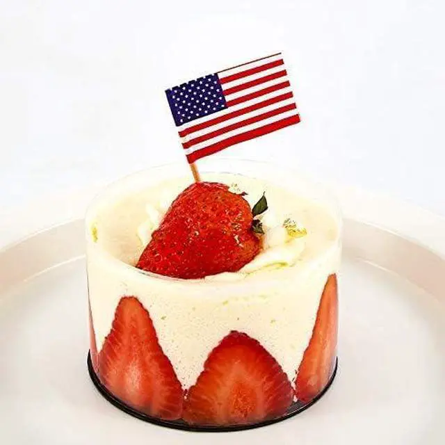 Alt view image 2 of 3 - CYPS 100 Pcs USA American Flag US Toothpick Flags, Small Mini Stick Cupcake Toppers US Flags,4th of July,Veterans Day,Country Picks Party Decoration Celebration Cocktail Food Bar Cake Flags