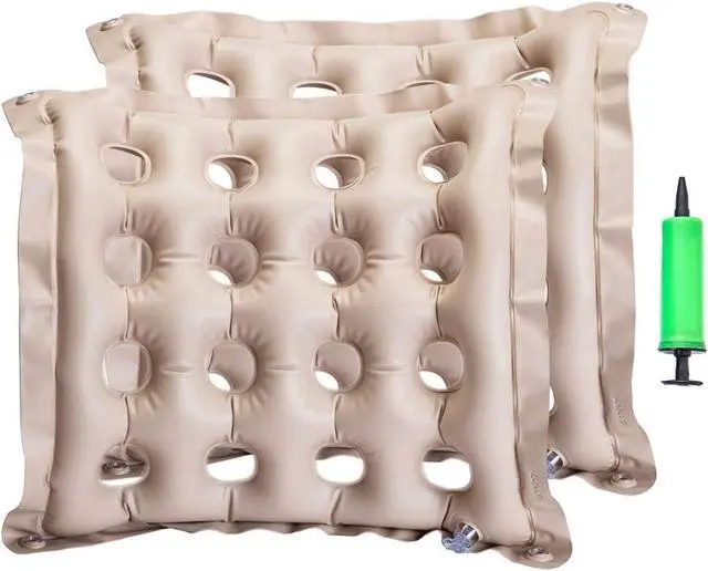 Main image of Inflatable Seat Cushion Portable Chair Cushion for Office Wheelchair 2Pack | Ideal for Travel Car Airplanes Provide Relief From Tailbone Sciatica Hip Pain Daily Use Prolonged Sitting Relief Waterproof