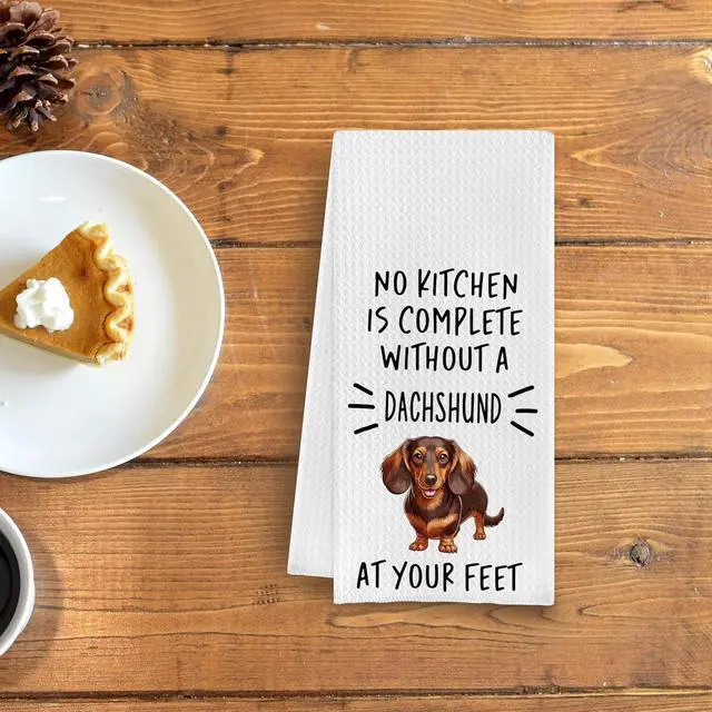 Alt view image 3 of 5 - Dachshund Kitchen Hand Towels - Dachshund Wiener Dog Gifts for Women, Weiner Dog Decor, Dachshund Dish Tea Towels 16 X 24 Inches