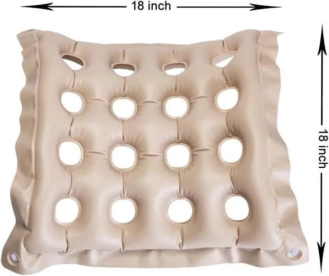 Alt view image 4 of 5 - Inflatable Seat Cushion Portable Chair Cushion for Office Wheelchair 2Pack | Ideal for Travel Car Airplanes Provide Relief From Tailbone Sciatica Hip Pain Daily Use Prolonged Sitting Relief Waterproof