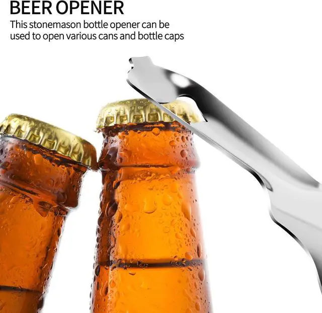 Alt view image 5 of 7 - 2 Pack Stainless Steel Multifunctional Mason Jar Opener, Easy Twist Manual Handheld Tool, for Sealed Canning Lids, Easy Twist Manual Handheld Top Remover