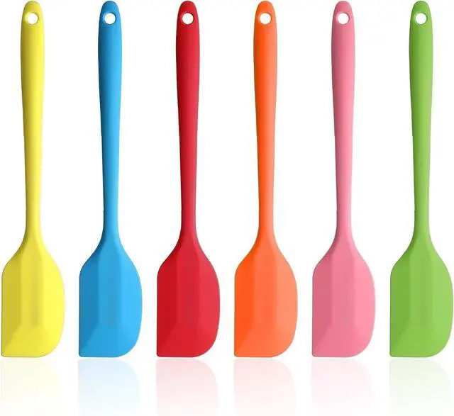 Main image of Silicone Spatula Set, 6Pcs 8.5 inch Small Silicone Spatula Heat Resistant Non-Stick Flexible Mini Spatula for Kitchen Baking Mixing Cooking