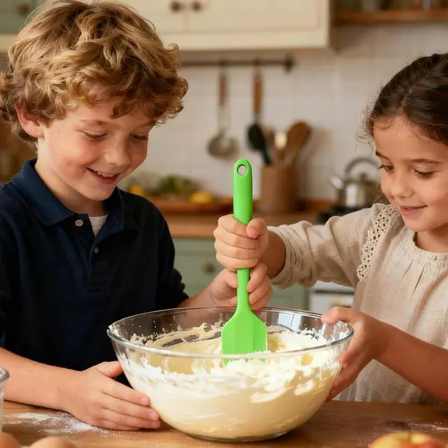 Alt view image 6 of 7 - Silicone Spatula Set, 6Pcs 8.5 inch Small Silicone Spatula Heat Resistant Non-Stick Flexible Mini Spatula for Kitchen Baking Mixing Cooking