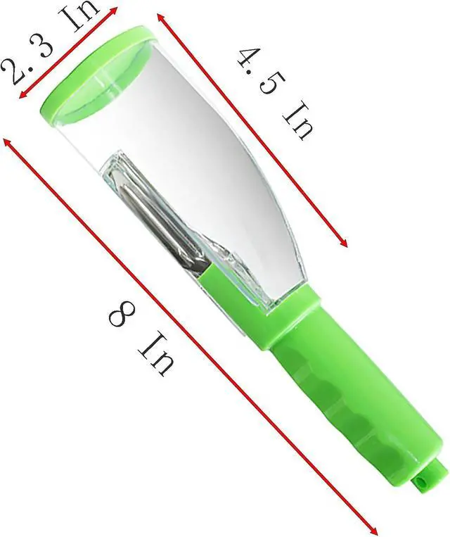 Alt view image 2 of 6 - Storage Style Peel Knife, 8 Inch x 2.3 Inch Green Peeler for Vegetables and Fruits (Green)