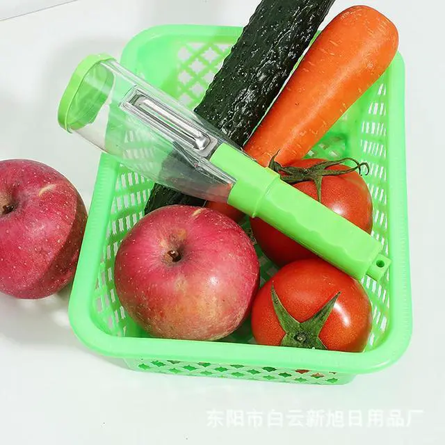 Alt view image 5 of 6 - Storage Style Peel Knife, 8 Inch x 2.3 Inch Green Peeler for Vegetables and Fruits (Green)