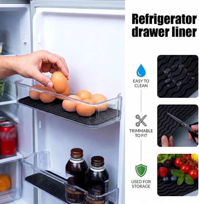 Alt view image 5 of 7 - MicoYang Silicone Dish Drying Mat for Multiple Usage,Easy clean,Eco-friendly,Heat-resistant Silicone Mat for Kitchen Counter,Sink,Bar,Bottle,or Cup Black M 17 inches x 6 inches