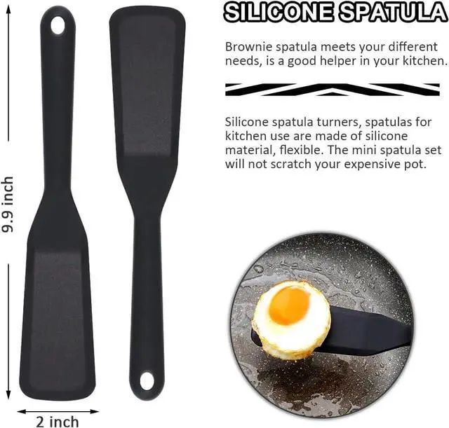 Alt view image 2 of 7 - Small Silicone Spatulas 4PC, Flexible Brownie Spatula for Cooking | Easy to Clean, Flexible, Reusable, Hangable, Nonstick
