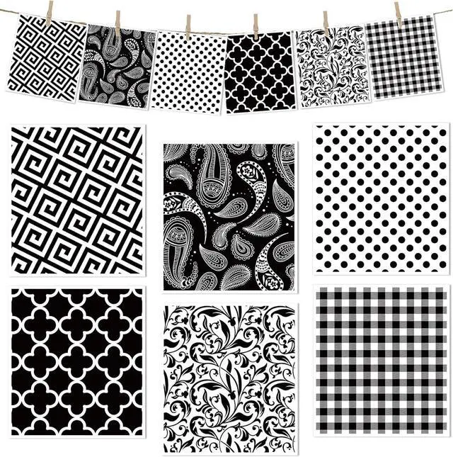 Main image of Reusable Swedish Dishcloths for Kitchen, Geometric Dish Cloths | 6 Pcs, Absorbent Modern Design, Cellulose Cleaning Towels Wipes, Cooking Home Decor Housewarming Gifts