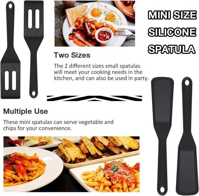 Alt view image 4 of 7 - Small Silicone Spatulas 4PC, Flexible Brownie Spatula for Cooking | Easy to Clean, Flexible, Reusable, Hangable, Nonstick