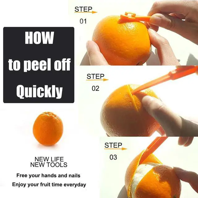 Alt view image 3 of 7 - Stainless Steel Fruit Knife Orange Peeler Tools Grapefruit Utensils Tool for Citrus Lemon Kiwi Salads Melon Lime Pitaya Apple