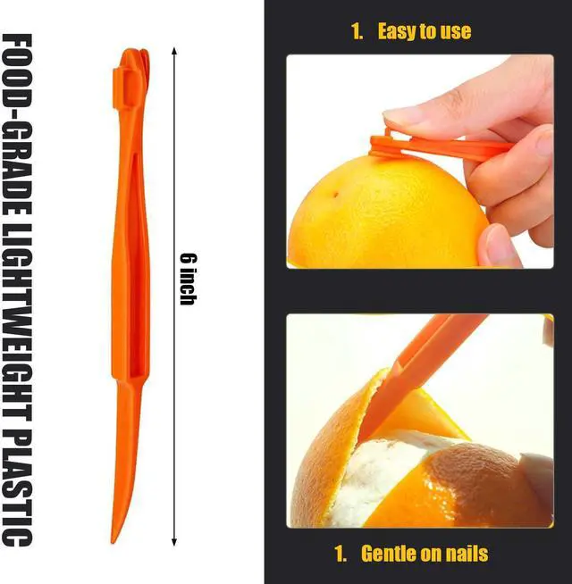 Alt view image 5 of 7 - Stainless Steel Fruit Knife Orange Peeler Tools Grapefruit Utensils Tool for Citrus Lemon Kiwi Salads Melon Lime Pitaya Apple