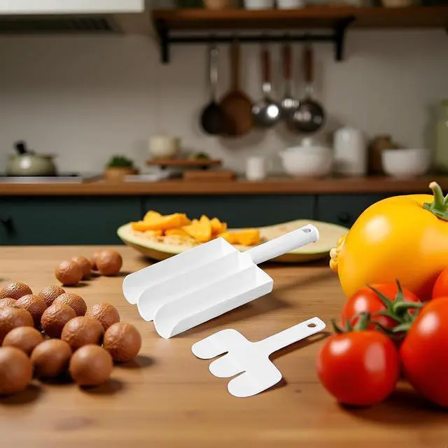 Alt view image 2 of 7 - White Creative Kitchen Triple Meatball Maker, Meat Ball Scoop with Cutting Spade Ball Maker, None-Stick Meatball Maker Melon Ballers Fruit and Vegetable Tools