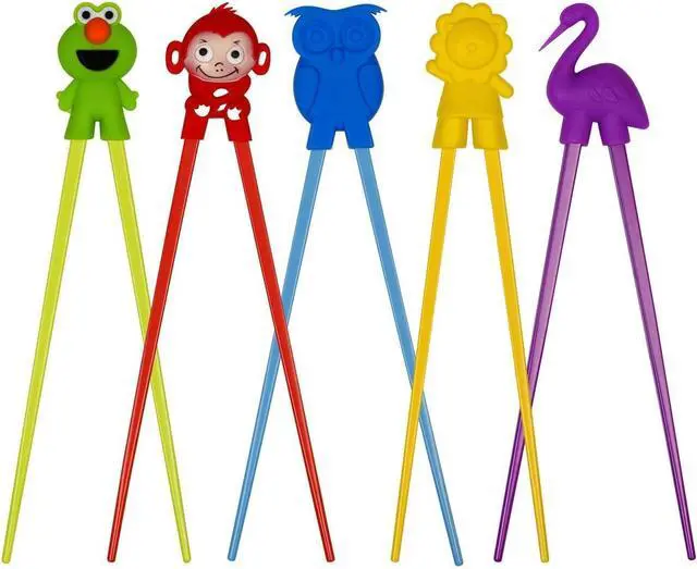 Main image of Training chopsticks for kids adults and beginners - 5 Pairs chopstick set with attachable learning chopstick helper - right or left handed