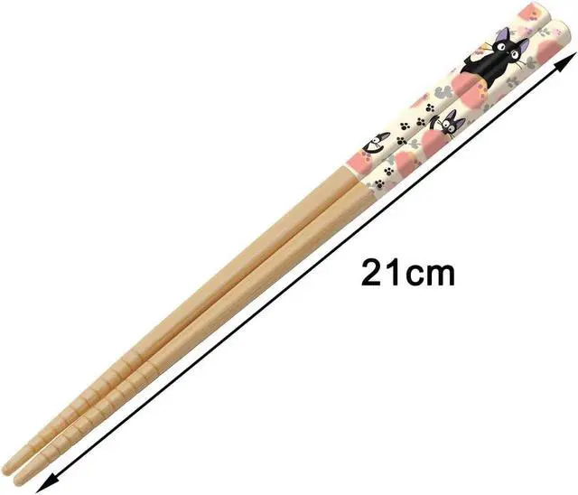 Alt view image 3 of 3 - Kiki's Delivery Service Bamboo Chopstick -Anti-Slip Grip for Ease of Use - Authentic Japanese Design - Lightweight, Durable and Convenient - Footprints
