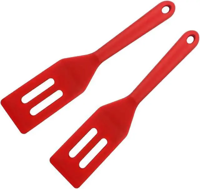 Main image of Small Spatula, 2 PCS Mini Tiny Flexible Silicone Kitchen Turner Spatulas Set for Nonstick Cookware