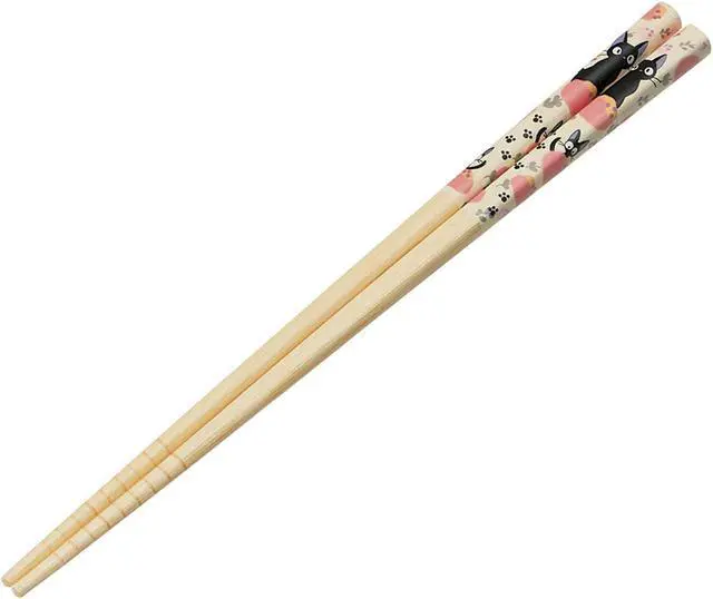 Alt view image 2 of 3 - Kiki's Delivery Service Bamboo Chopstick -Anti-Slip Grip for Ease of Use - Authentic Japanese Design - Lightweight, Durable and Convenient - Footprints