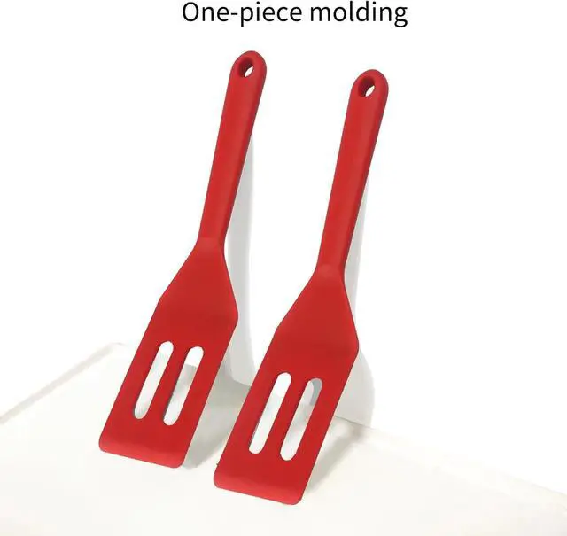Alt view image 5 of 7 - Small Spatula, 2 PCS Mini Tiny Flexible Silicone Kitchen Turner Spatulas Set for Nonstick Cookware