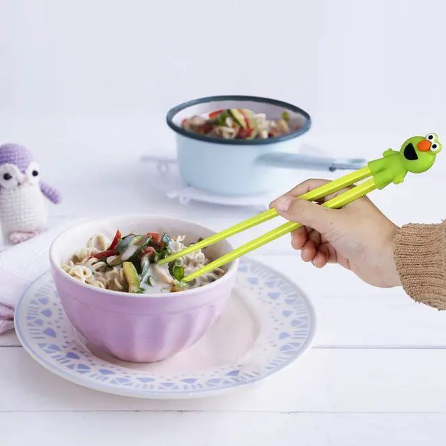 Alt view image 3 of 7 - Training chopsticks for kids adults and beginners - 5 Pairs chopstick set with attachable learning chopstick helper - right or left handed