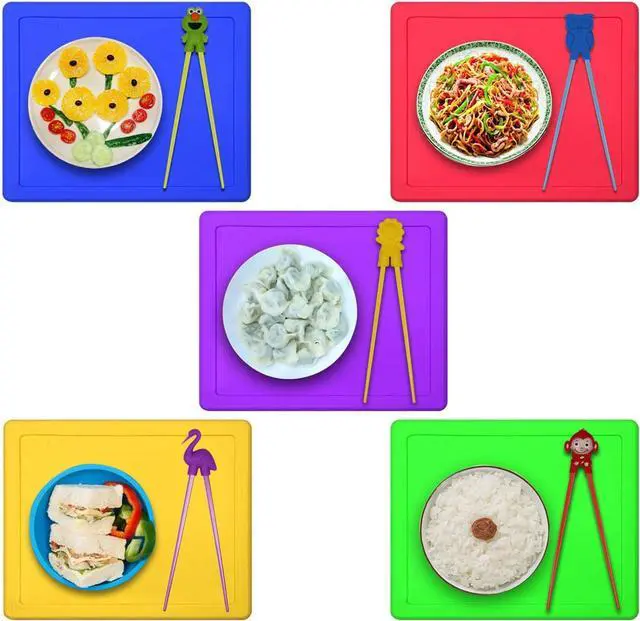 Alt view image 5 of 7 - Training chopsticks for kids adults and beginners - 5 Pairs chopstick set with attachable learning chopstick helper - right or left handed