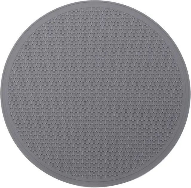 Alt view image 7 of 7 - Tongjude Silicone Microwave Mat - 11.7" x 11.7" - Non-Slip Silicone Trivet, Hot Pot Holder, Jar Opener, Dishwasher Safe
