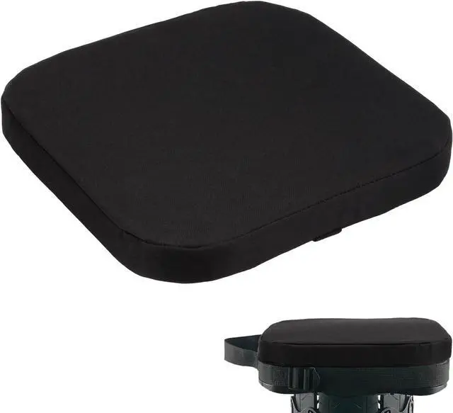 Main image of 1 Pack Square Thickened Telescopic Stool Cushion with Memory Foam | Collapsible Stool Chair Pads, Retractable Folding Stool Cushion with Elastic Strap, Fits Round Retractable Folding Stools
