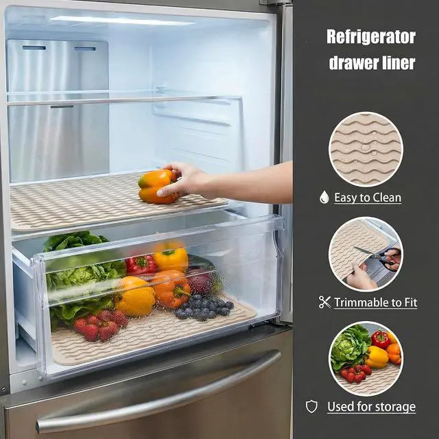 Alt view image 5 of 7 - MicoYang Silicone Dish Drying Mat Quick-Dry Ridges Counter & Sink Pad, Heat-Resistant Trivet to 450°F, Non-Slip & Dishwasher Safe, Roll-Up Storage, 18 Colors & 9 Sizes (Tapioca, 16"×12")