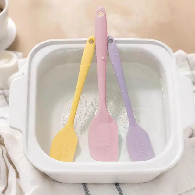 Alt view image 7 of 7 - 6 Pack Silicone Spatulas 10.9 in Large & 8.2 in Small, Nonstick Heat Resistant Mixing Tools for Baking Cookware