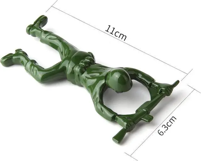 Alt view image 2 of 5 - Creative 3D Army Man Bottle Opener,Unique Easy Opening Bottle Opener for Beer and beverage Green