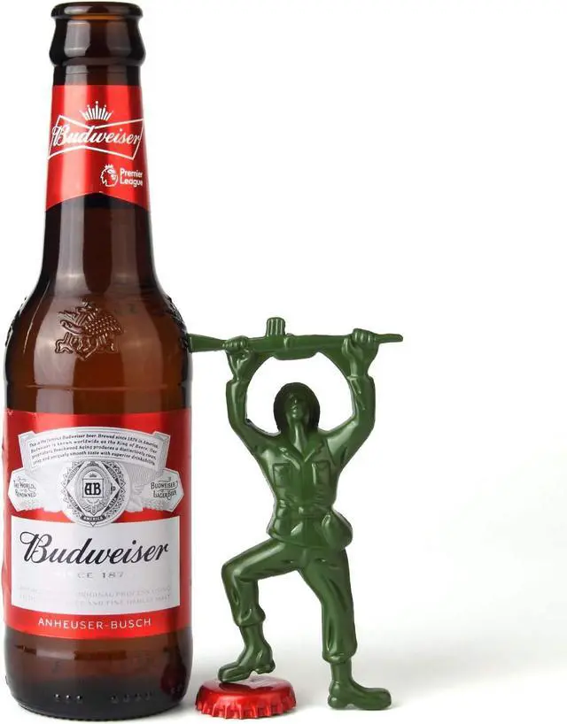 Alt view image 4 of 5 - Creative 3D Army Man Bottle Opener,Unique Easy Opening Bottle Opener for Beer and beverage Green