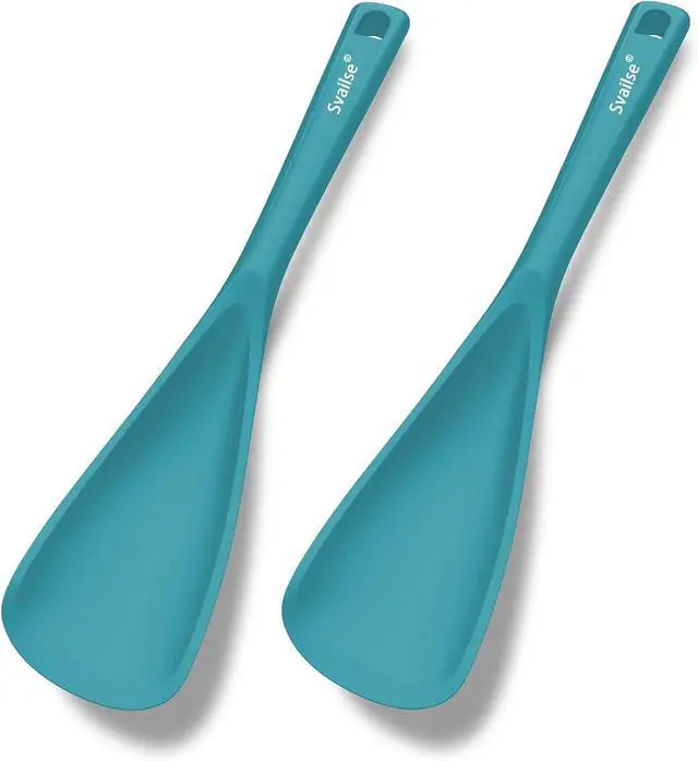 Main image of Cooking Spoon for Nonstick Cookwares, Multifunction Silicone Spatula Spoons BPA Free, Great for Mixing, Scooping, Scraping and Serving, Dishwasher Safe (2 Teal, 12.6 inch)