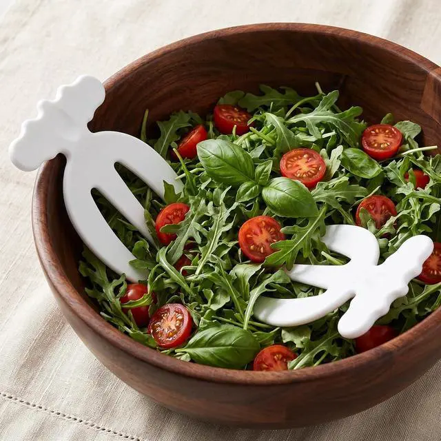 Alt view image 3 of 7 - VOSAREA Salad Tongs 2pcs Salad Hands Plastic Salad Serving Hands Salad Tongs for Serving Salad Serving Utensils Salad Salad Servers Salad Claws Salad Picker Salad Spoons White