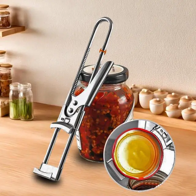 Alt view image 7 of 7 - 2 Pack Adjustable Stainless Steel Jar Opener, Easy Grip Manual Bottle & Tight Lid Opener for Elderly, Arthritis, Women and Children