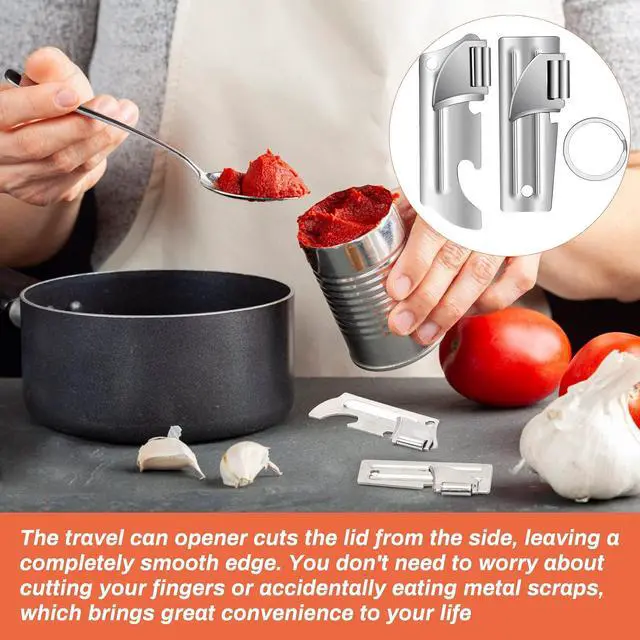 Alt view image 2 of 7 - 12 PCS P-51 and P-57 Military Style Can Openers with Key Rings | Stainless Steel Military Can Openers for Camping Portable Survival Army Can Openers