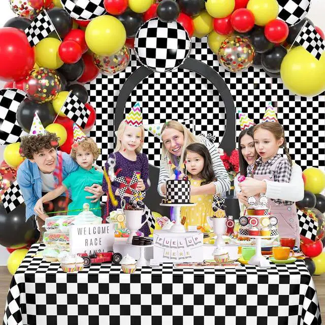 Alt view image 4 of 7 - 2 Pack Black and White Gingham Tablecloth Rectangular Buffalo Checkered Tablecloths Disposable Plastic Plaid Table Cover for Parties, Outdoor Picnic, Birthday, Wedding, Camping 54 × 108 Inch
