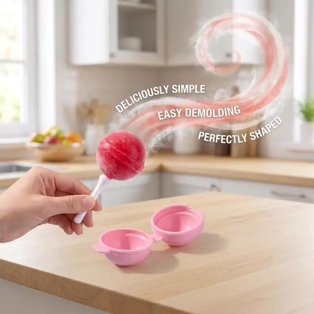 Alt view image 4 of 7 - 4Pcs Silicone Lollipop Popsicle Molds,Lollipop Ice Cream Mold,DIY Popsicle Maker,Reusable Homemade Popsicle Molds