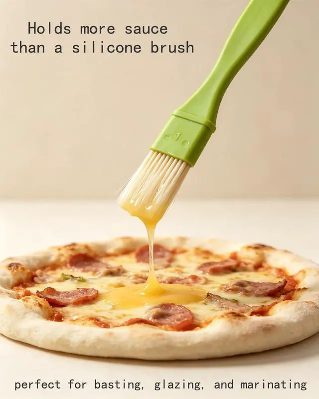Alt view image 2 of 7 - Pastry Brush-Basting Brush Food Grade for Cooking Baking BBQ | Heat Resistant Baster Brush, Non-Shed, Easy to Clean & Use, Dishwasher Safe, Ideal for Butter Oil Marinade Sauce 1 & 2 Inch