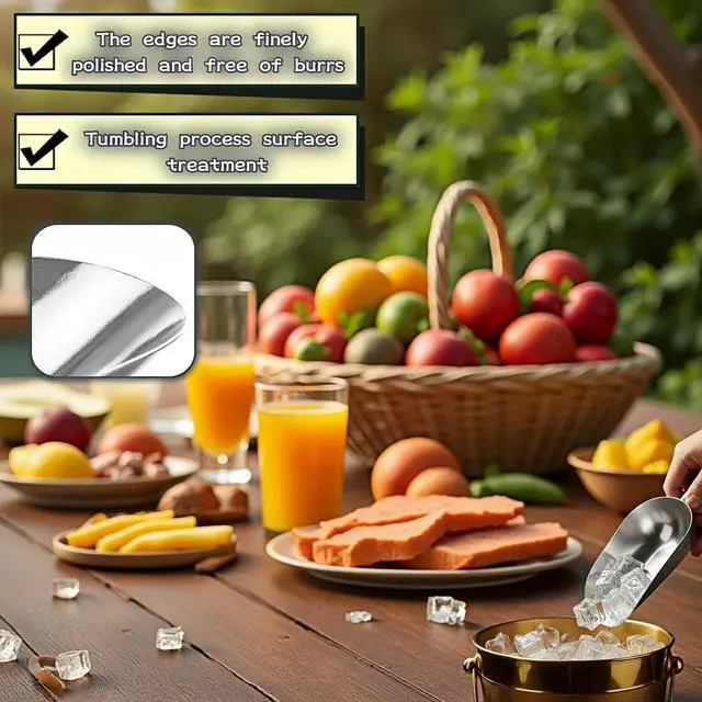 Alt view image 5 of 7 - Heavy Duty Cast Aluminum Ice Scoop with Ergonomic S-Curve Handle, Food Grade Rust-Resistant Kitchen Utility Scoop for Ice, Coffee, Popcorn, Flour, Sugar, Commercial Grade (M(12oz))