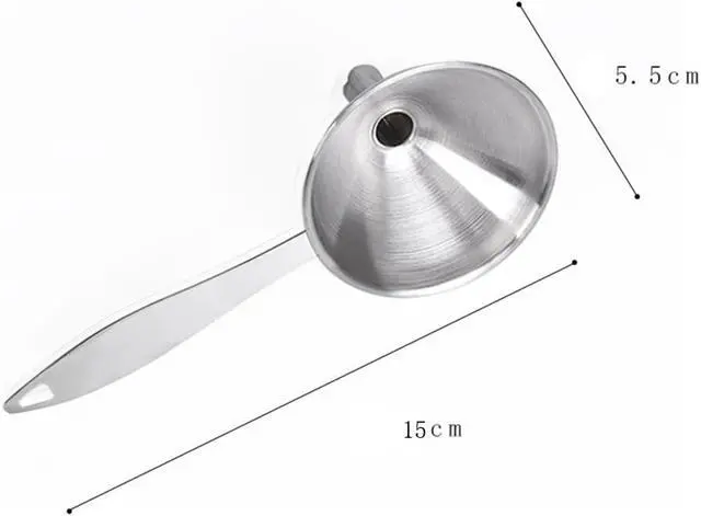 Alt view image 3 of 6 - Stainless Steel Kitchen Funnels with Cleaning Brushes Small Funnels for Filling Bottles Mini Funnel Set for Liquid Oil Powder Spice Transfer Durable Metal Funnel Tools