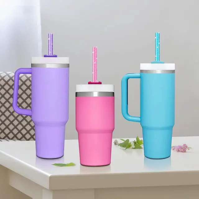 Alt view image 7 of 7 - Allwith 12 PCS Replacement Straws for Stanley|Owala|Simple Modern 40oz 30oz Tumbler, Reusable Color Drinking Straws with Cleaning Brush for Stanley Cup AccessorieBPA Free, Dishwasher Safe