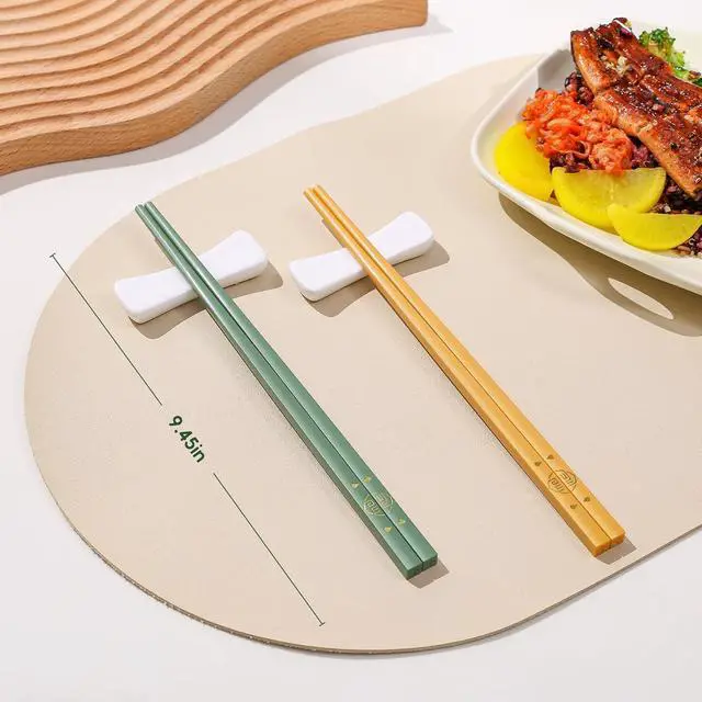 Alt view image 7 of 7 - 5 Pairs Fiberglass Chopsticks Reusable | Dishwasher Safe | BPA-free | Non-slip Chop Sticks Set - 9.45in
