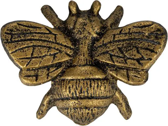 Alt view image 3 of 7 - Creative Co-Op Distressed Cast Metal Bee Bottle Opener, Gold