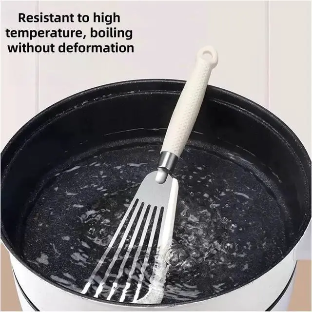 Alt view image 4 of 7 - Silicone Fish Spatula|Heat Resistant Silicone Edge Stainless Steel for Cooking Slotted Turner|Perfect for Frying for Fish, Eggs Pancakes, steak.