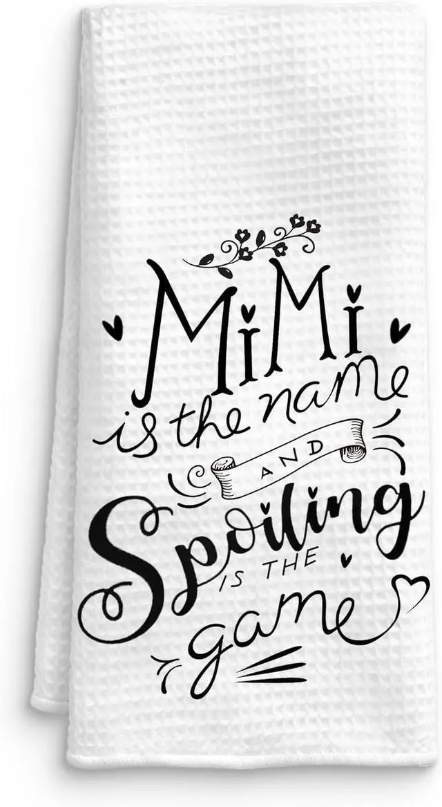 Main image of Mimi Gifts Kitchen Towels, Mimi Gifts for Grandma Dish Towels, Gifts for Mimi Grandma Hand Towels for Bathroom, Mimi Gifts from Grandkids, 16x24 Inches