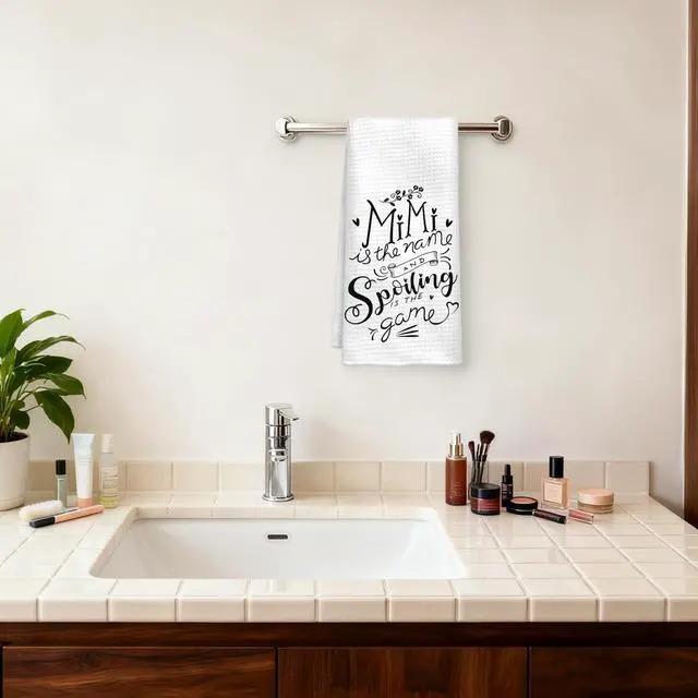 Alt view image 3 of 6 - Mimi Gifts Kitchen Towels, Mimi Gifts for Grandma Dish Towels, Gifts for Mimi Grandma Hand Towels for Bathroom, Mimi Gifts from Grandkids, 16x24 Inches