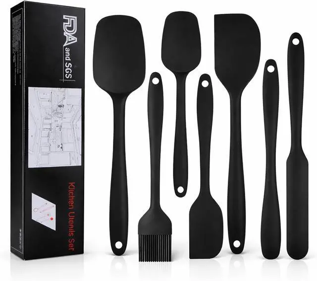 Main image of For OXO Spatula, 6-Piece Silicone Rubber Spatula Set, Heat-Resistant Flexible Scrapers for Nonstick Cookware, Cooking Utensils Set for Mixing, Baking & Cooking, Dishwasher Safe
